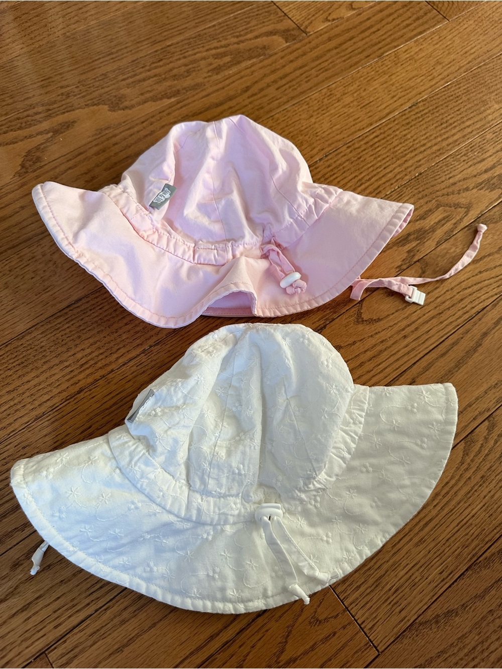 Jan & Jul bundle Sun Bucket Hats - Pink & White Adjustable Outdoor Hat